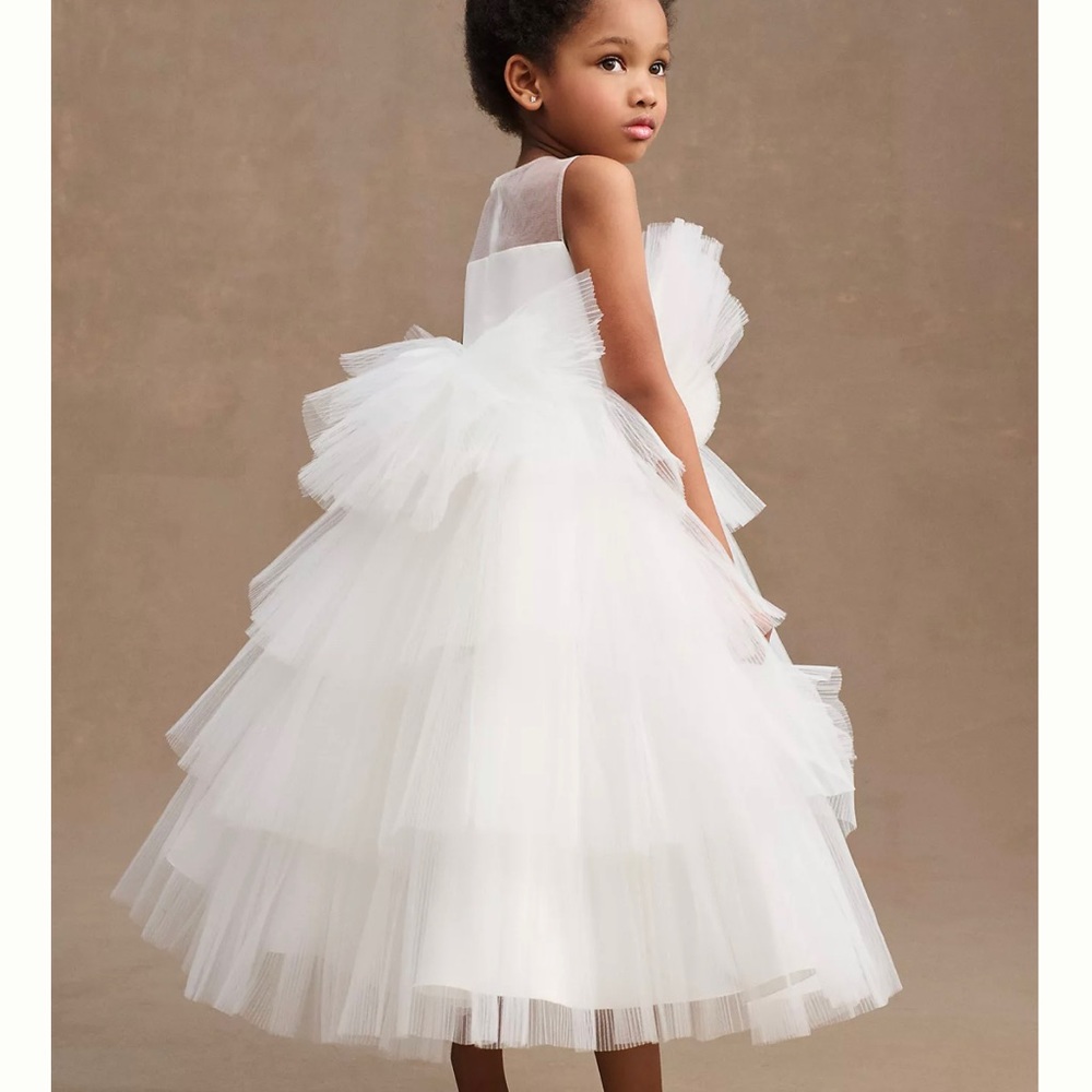Anthropologie White Kids Formal Dress - Picture 2 of 4